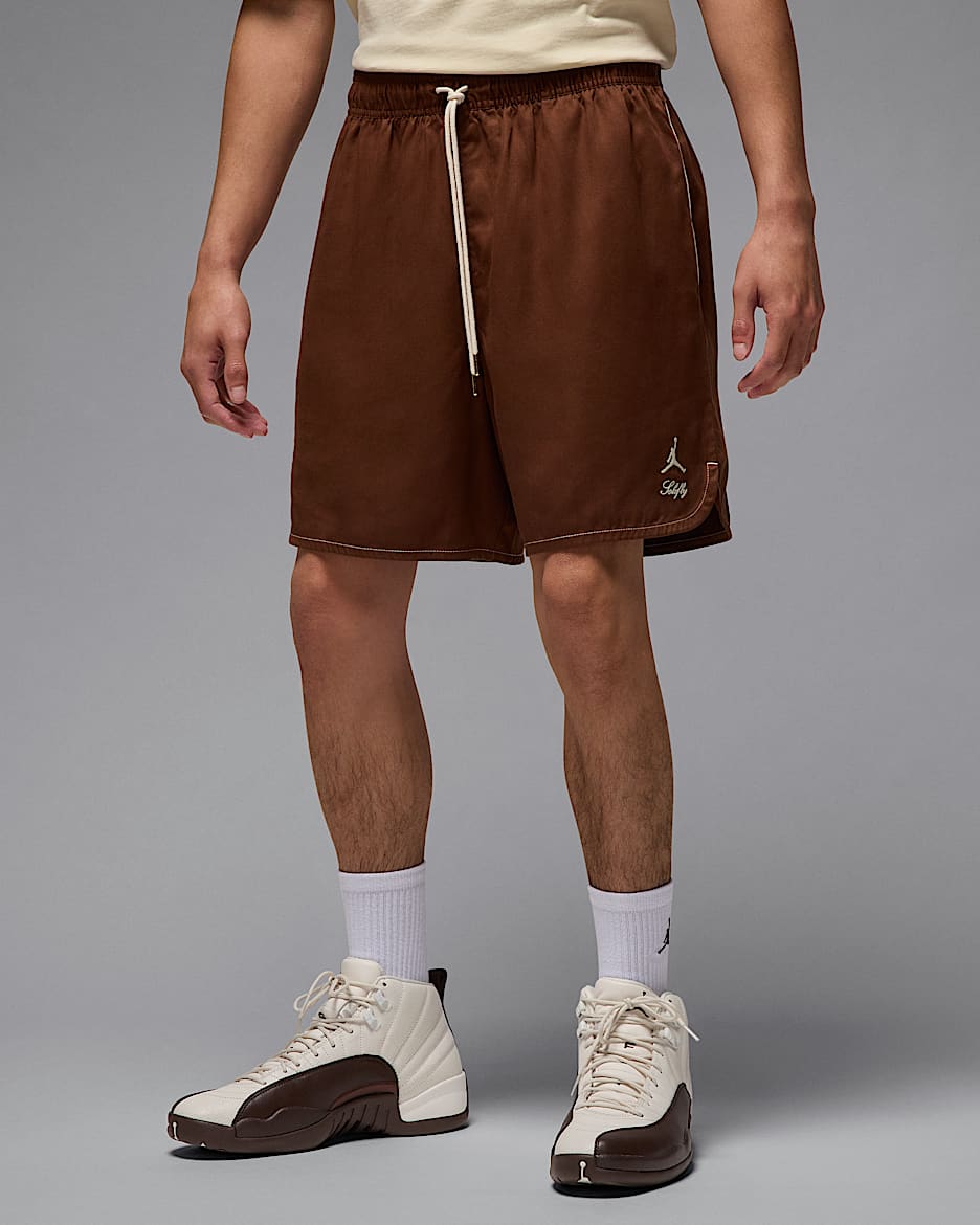 Jordan x SoleFly Shorts de barista para hombre - Cacao impresionante/Fósil