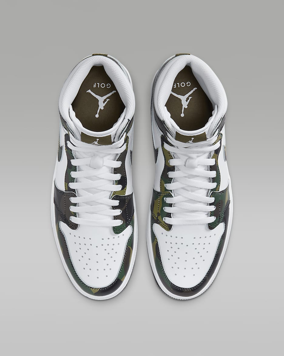 Air Jordan I High G Men's Golf Shoes - Legion Green/Black/White