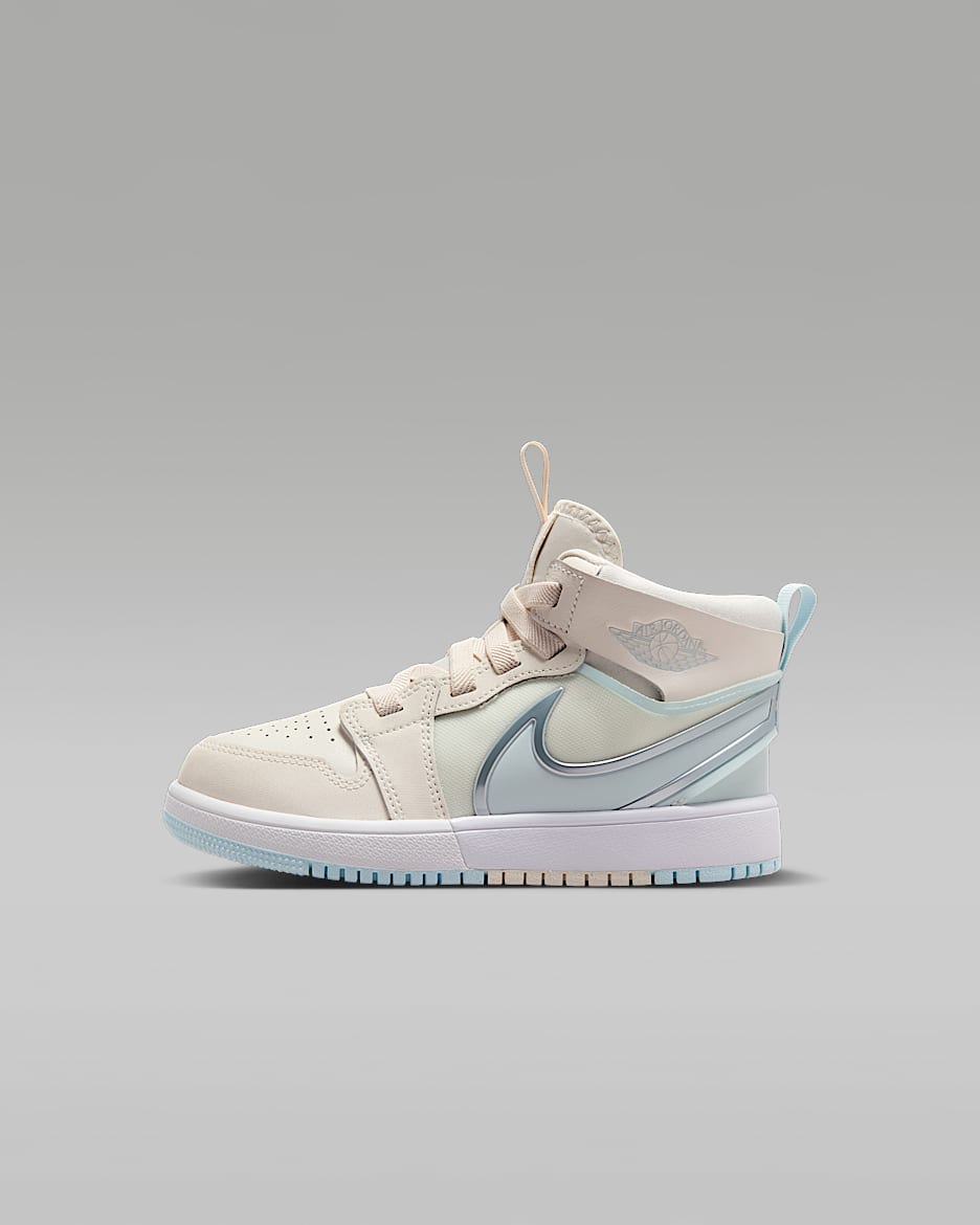 Jordan 1 Mid RM EasyOn kleuterschoenen - Sail/Guava Ice/Glacier Blue