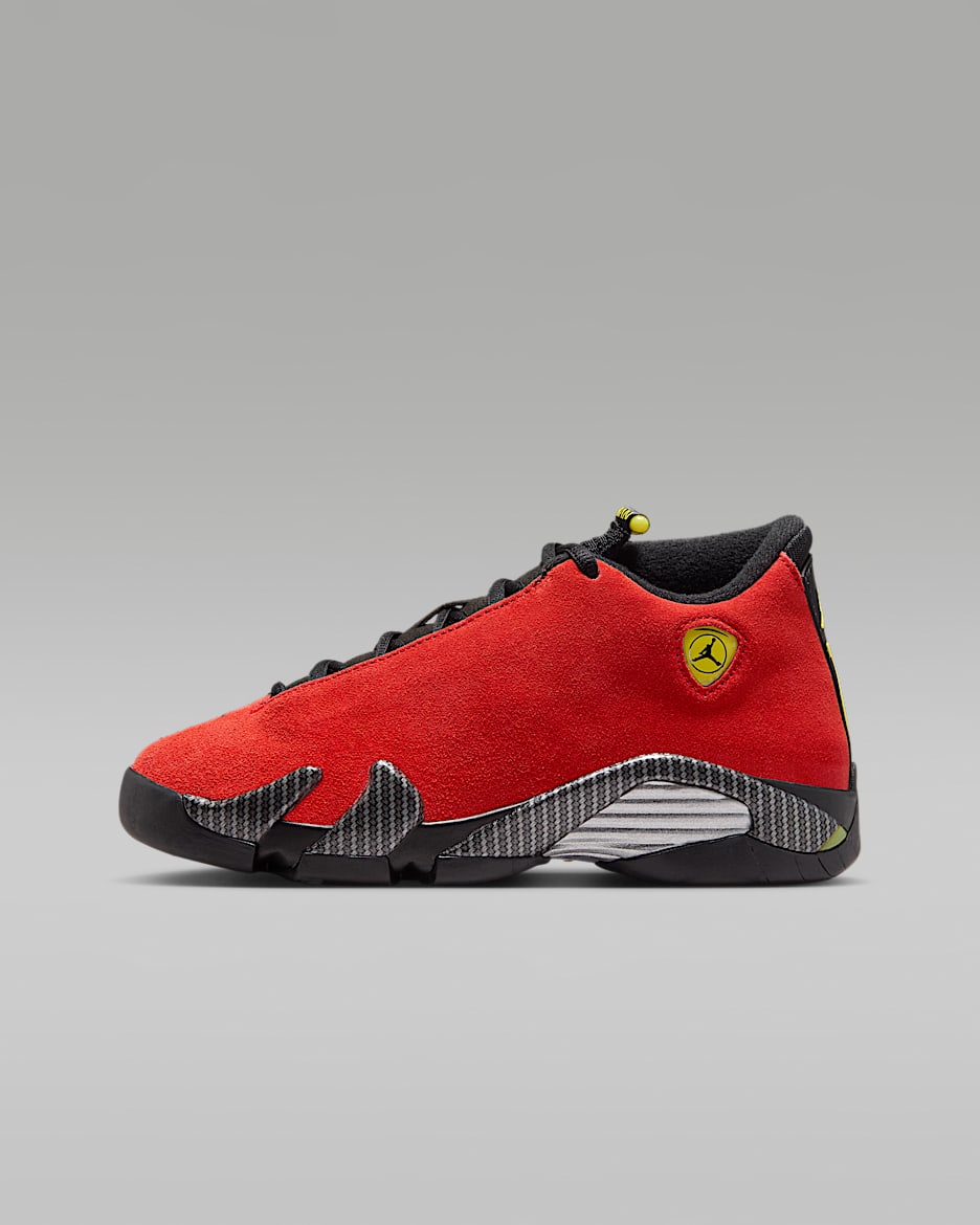 Tenis para niños grandes Air Jordan 14 Retro - Rojo reto/Amarillo vibrante/Antracita/Negro