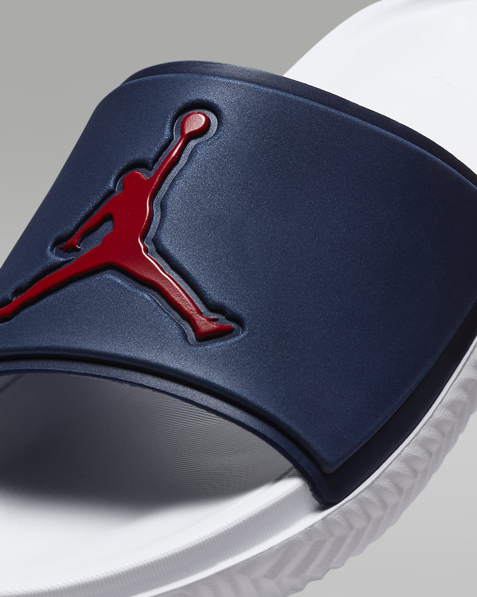 Claquette Jordan Jumpman pour homme - Midnight Navy/Blanc/Gym Red