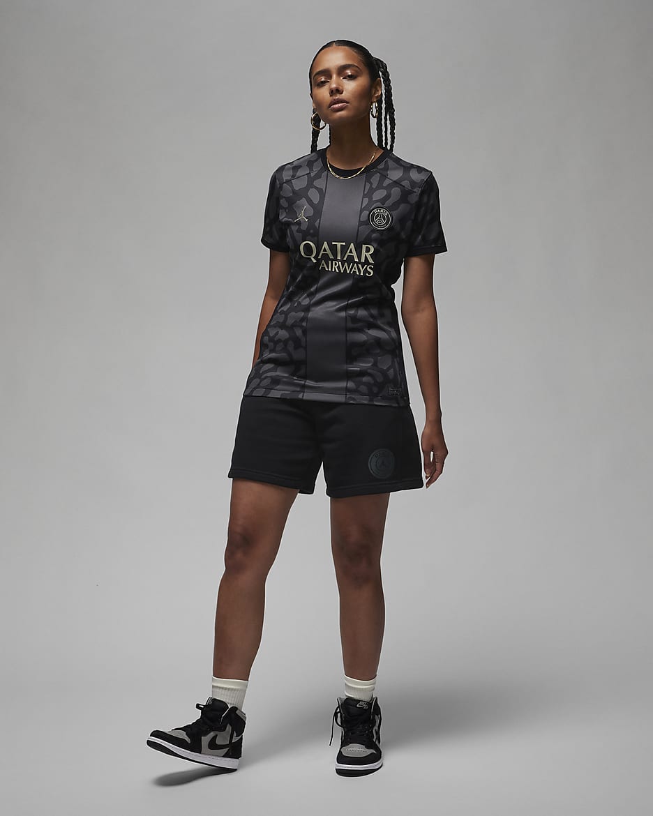 Dámský třetí fotbalový dres Jordan Dri-FIT Paris Saint-Germain Stadium 2023/24 - Anthracite/Černá/Stone