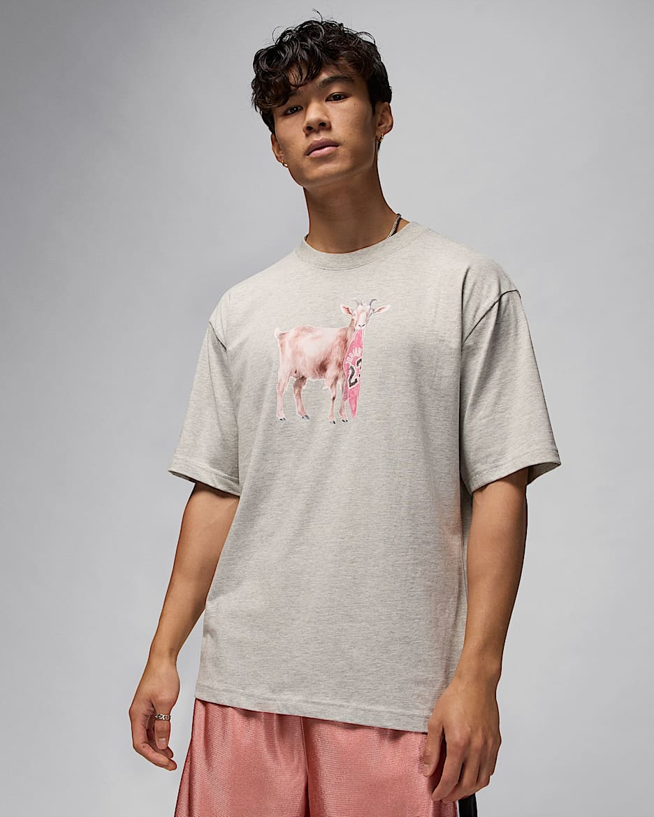 T-shirt Jordan – Uomo - Grey Heather/Nero