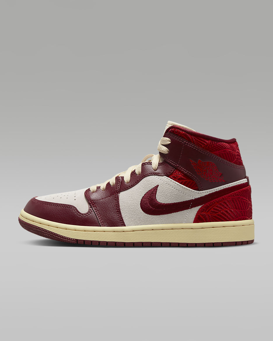 Calzado para mujer Air Jordan 1 Mid SE - Rojo team/Vela/Muselina/Rojo universitario