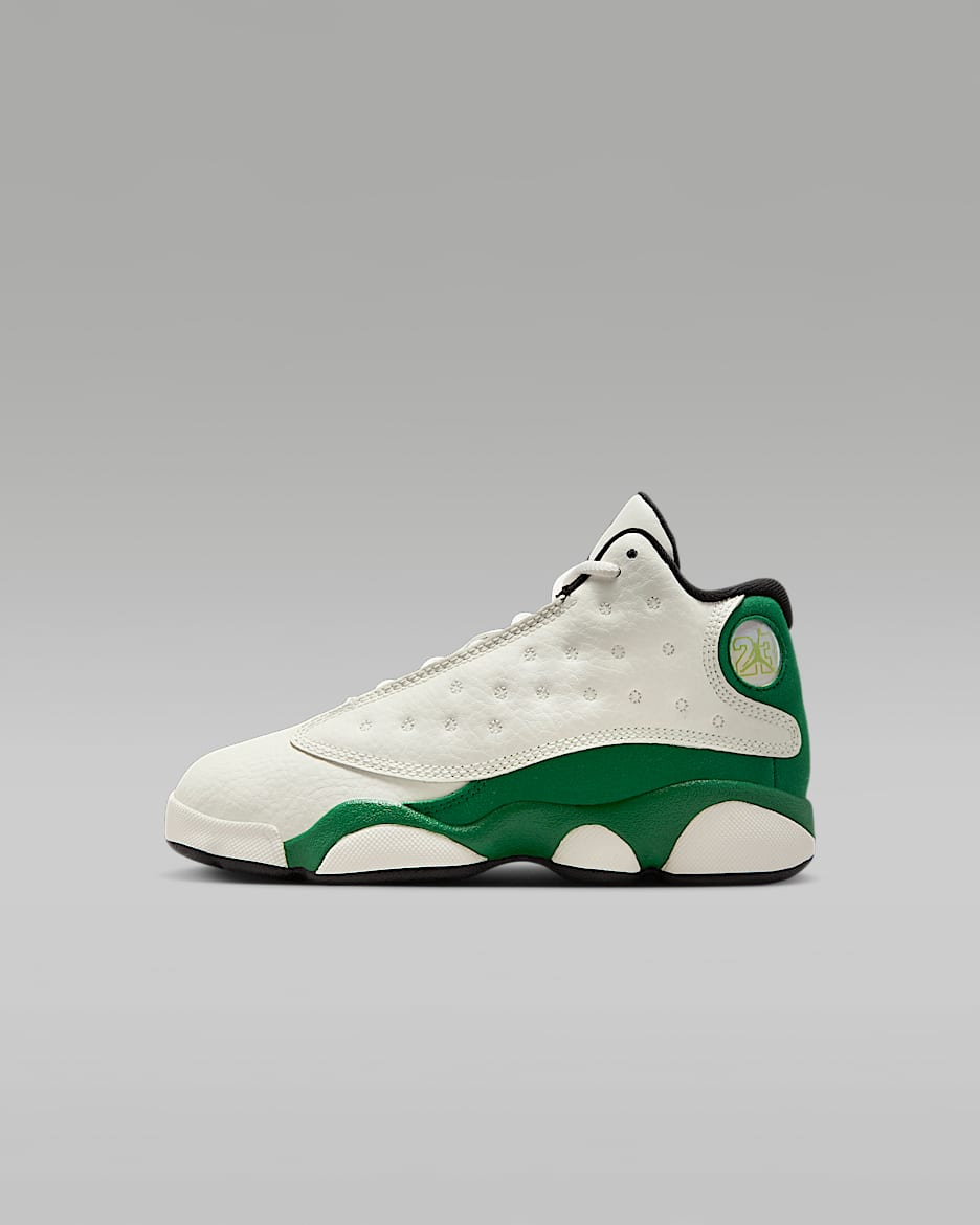 Jordan 13 Retro "Court of Legends" Little Kids' Shoes - Sail/Pine Green/Black