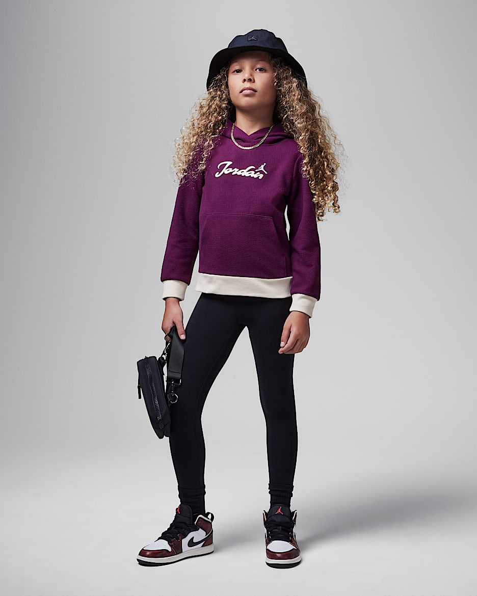 Wygodny dwuczęściowy zestaw z legginsami dla małych dzieci Meta-Enchantment Jordan Dri-FIT - Czerń