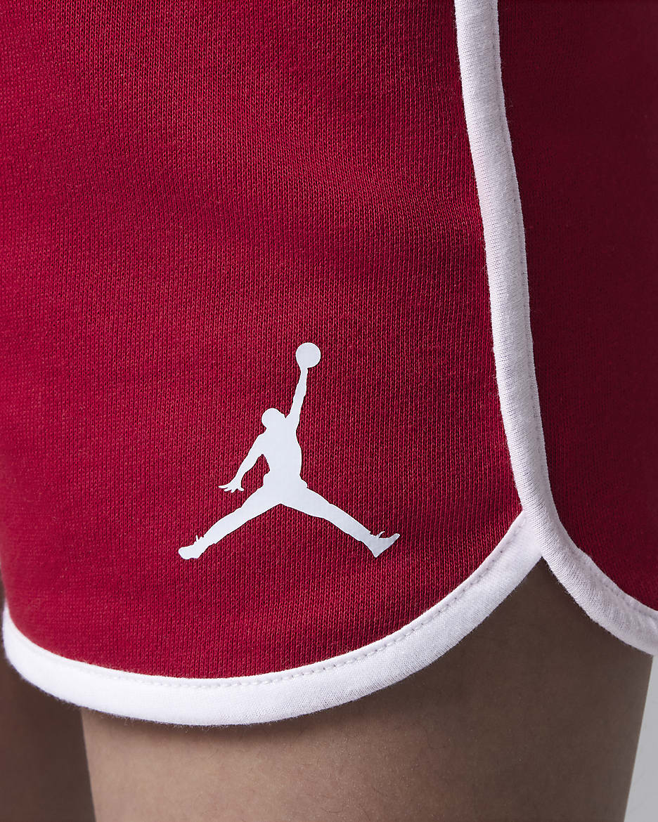 Conjunto de shorts de French Terry para niños talla pequeña Jordan Jumpman Twinkle - Rojo gimnasio