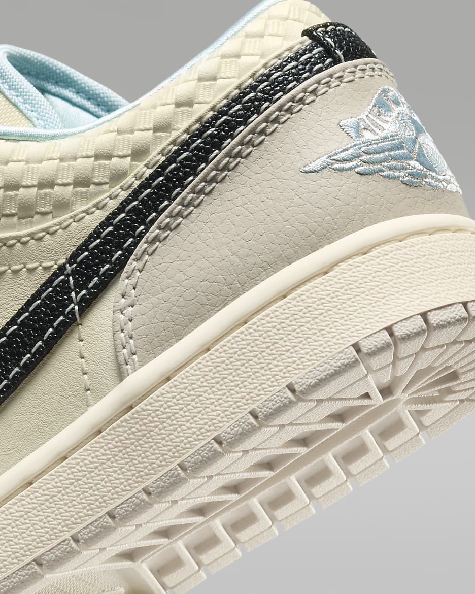 Air Jordan 1 Low SE Shoes - Sand Drift/Muslin/Glacier Blue/Black