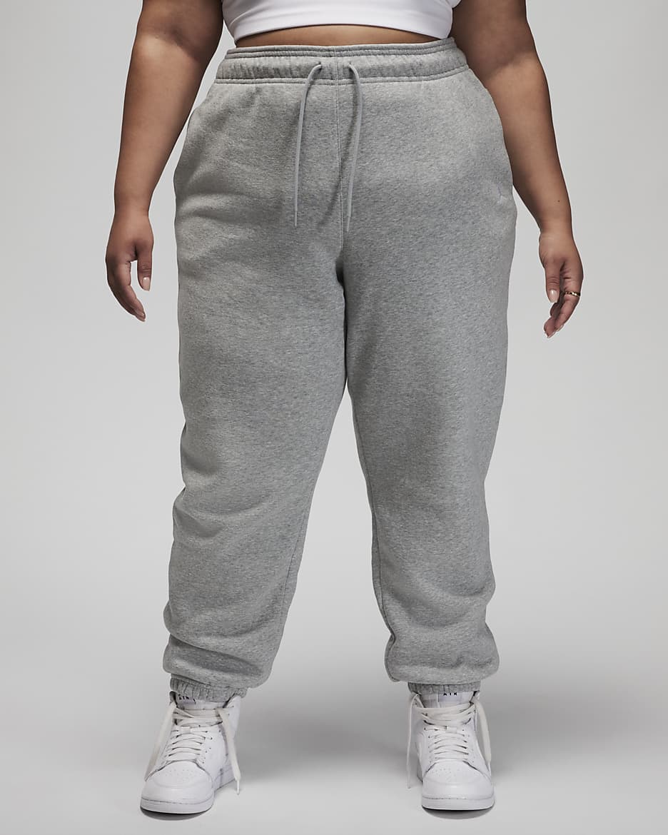 Pantalon Jordan Brooklyn Fleece pour femme (grande taille) - Dark Grey Heather/Blanc