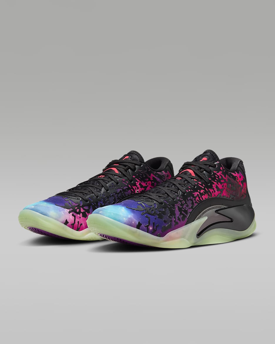 Zion 3 Basketball Shoes - Black/Vivid Purple/Barely Volt/Solar Red