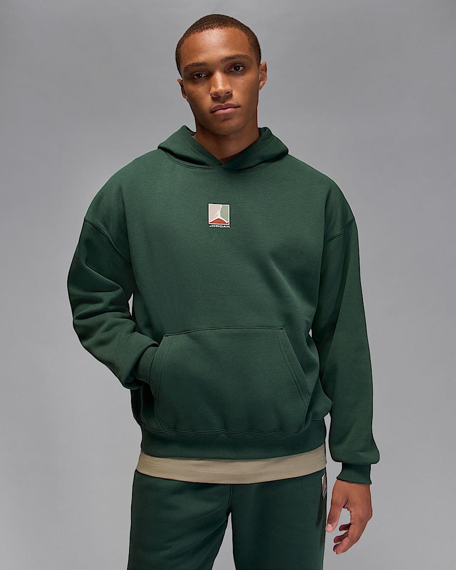 Jordan Brooklyn Fleece-Hoodie mit Grafik (Herren) - Midnight Green/Sail