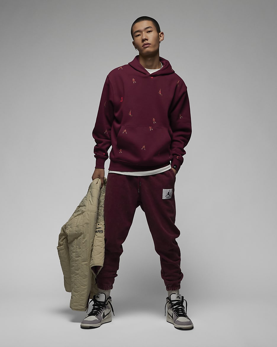 Jordan Essentials Holiday Jumpman Fleece Sweatshirt - Cherrywood Red