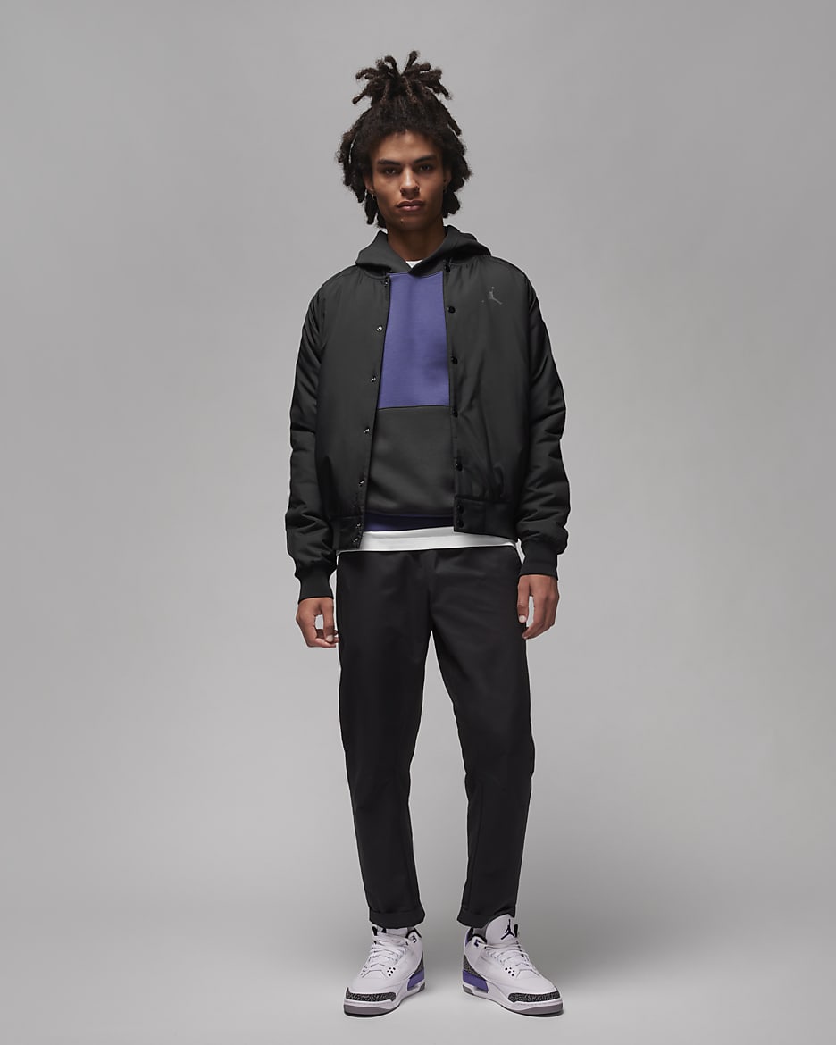 Sweat à capuche imprimé Jordan Brooklyn Fleece pour homme - Sky J Purple/Off Noir/Off Noir/Blanc