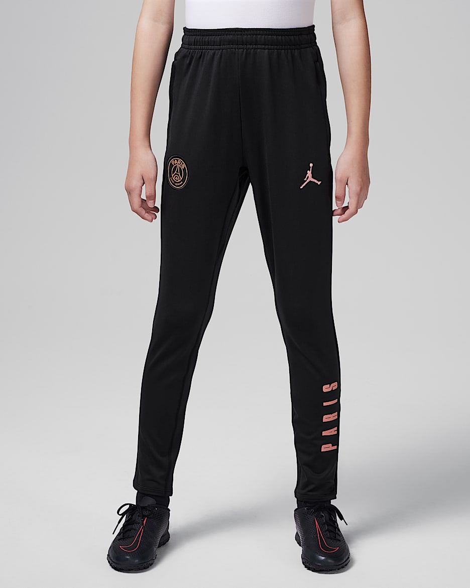 Paris Saint-Germain Strike Derde Jordan Dri-FIT voetbalbroek voor kids - Zwart/Rust Pink/Rust Pink