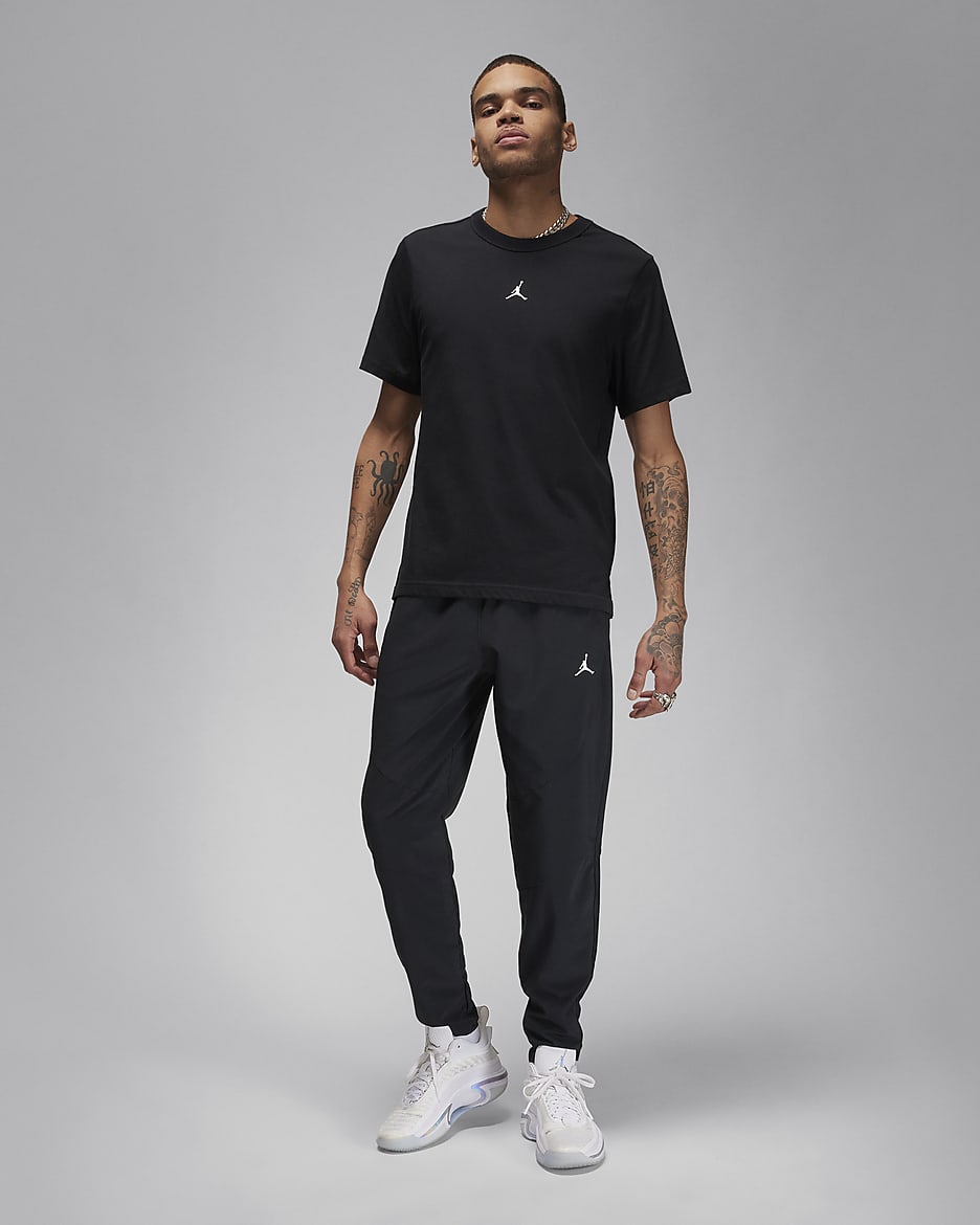 Jordan Sport Men's Dri-FIT Woven Pants - Black/Black/White