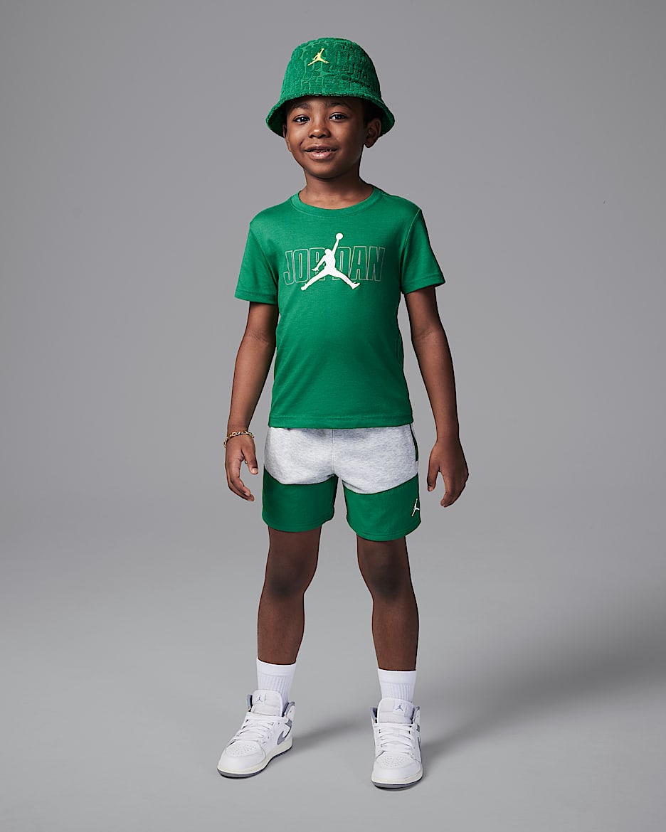 Conjunto de 2 piezas mixto y apilado para niños talla pequeña Jordan - Gris claro jaspeado