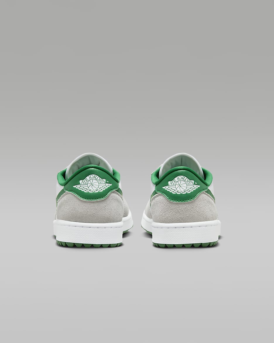 Air Jordan 1 Low G Golf Shoes - White/Light Smoke Grey/Pine Green