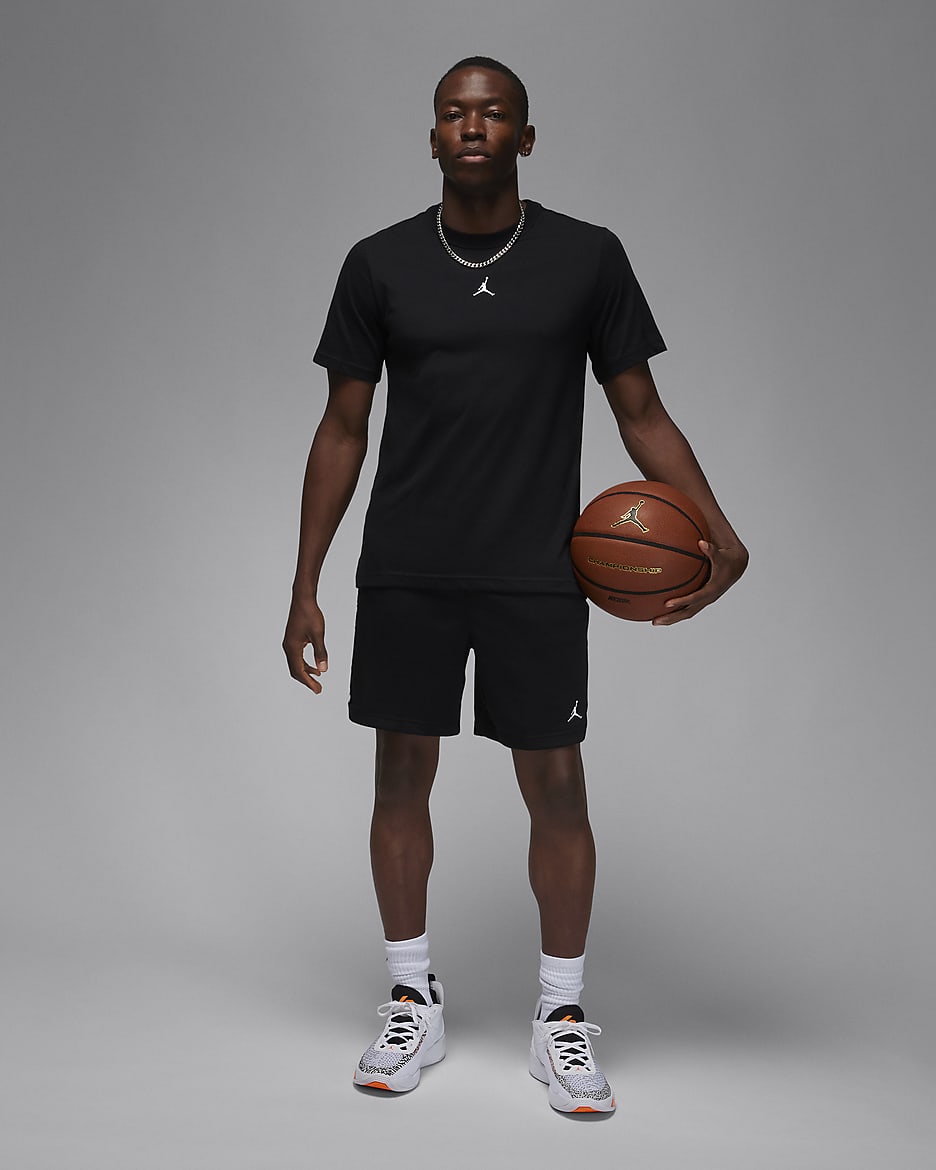 Haut à manches courtes Dri-FIT Jordan Sport pour homme - Noir/Blanc