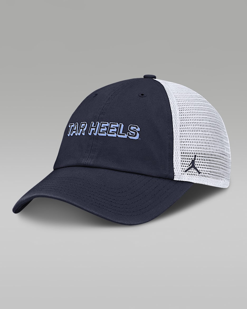 North Carolina On-Field Club Gameday Men's Jordan Brand College Trucker Adjustable Hat - Navy