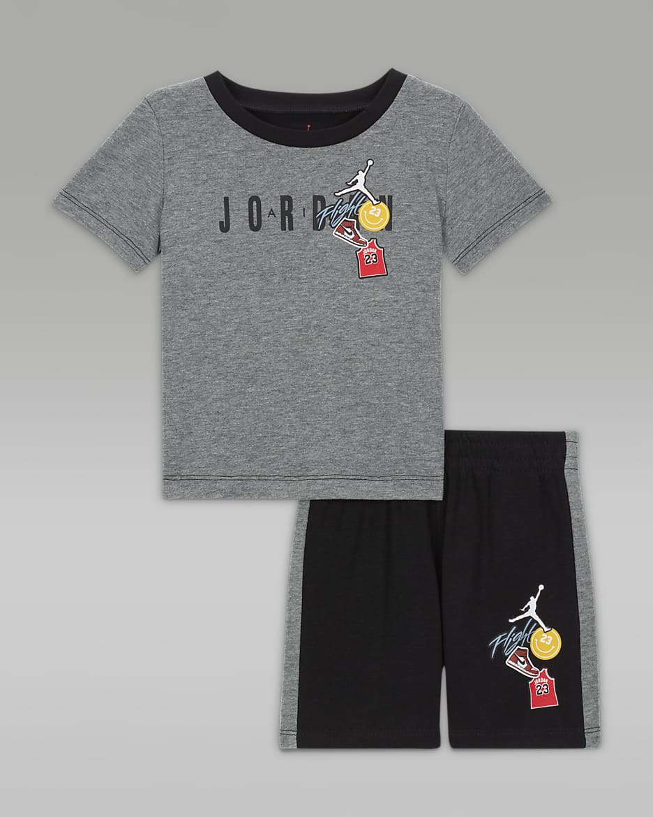 Air Jordan Baby (12-24M) 2-Piece Shorts Set - Black
