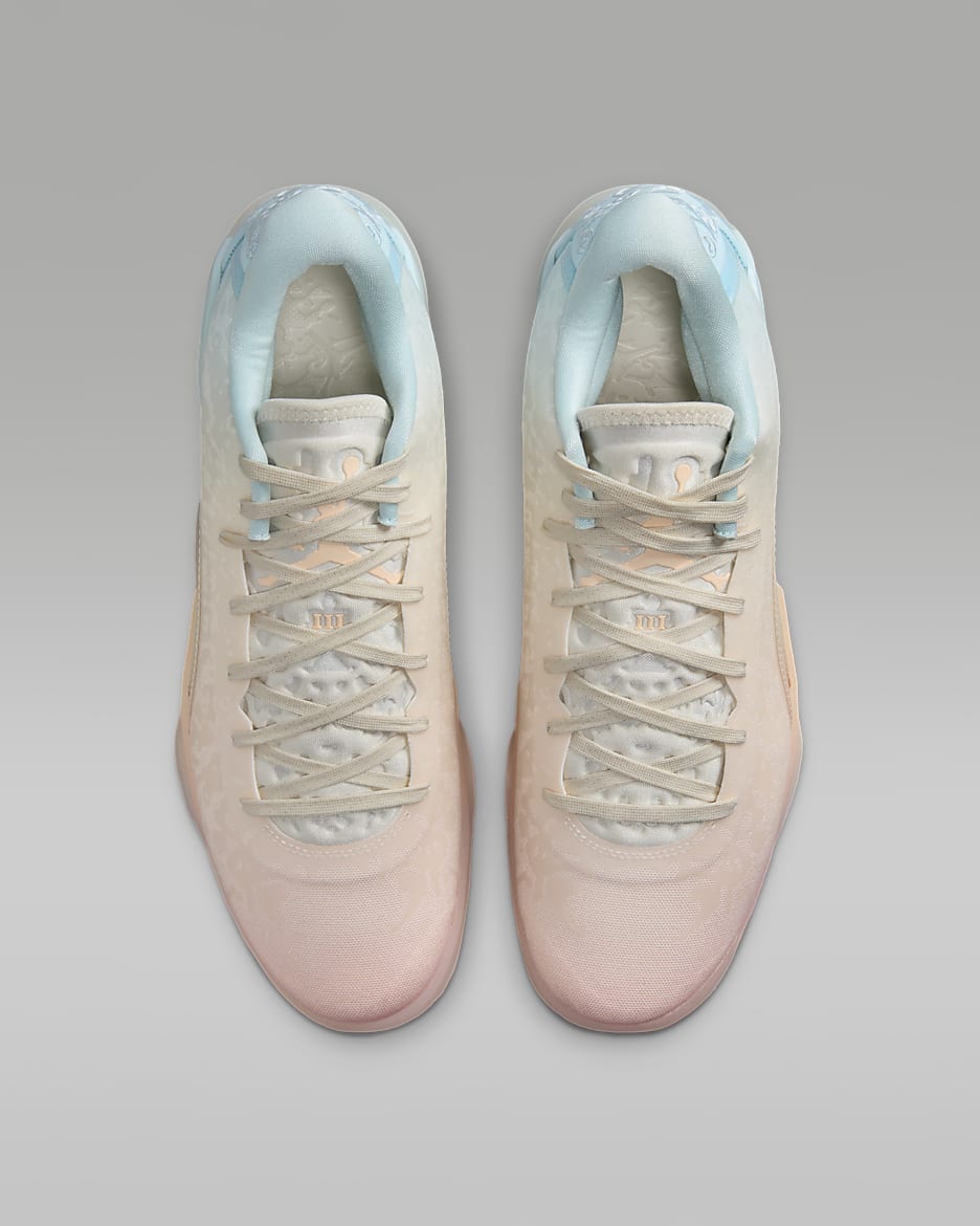 รองเท้าบาสเก็ตบอล Zion 3 "Rising" PF - Bleached Coral/Pale Ivory/Glacier Blue/Crimson Tint