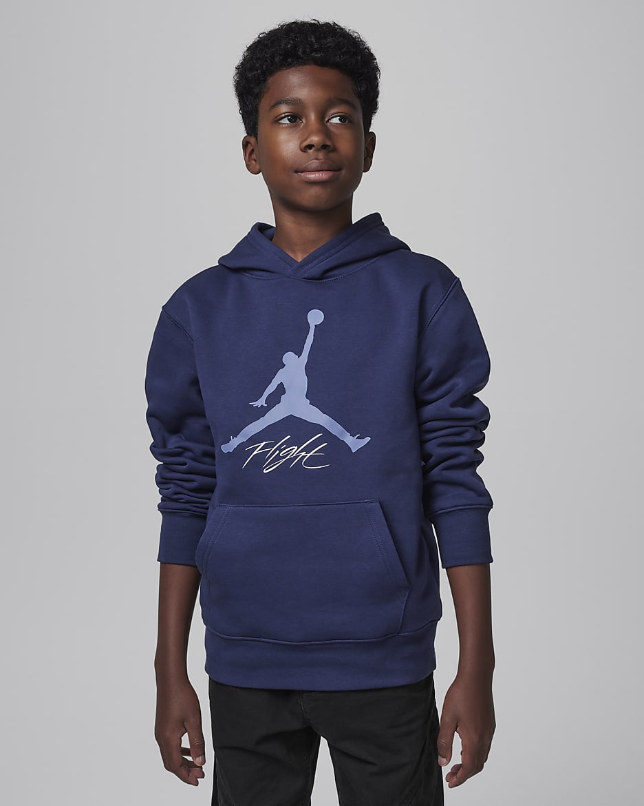 Jordan Older Kids' Jumpman Baseline Sweatshirt - Midnight Navy