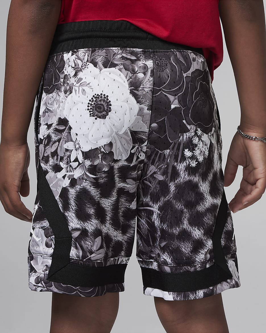 Jordan Little Kids' Dri-FIT Diamond Shorts - Black/Smoke Grey