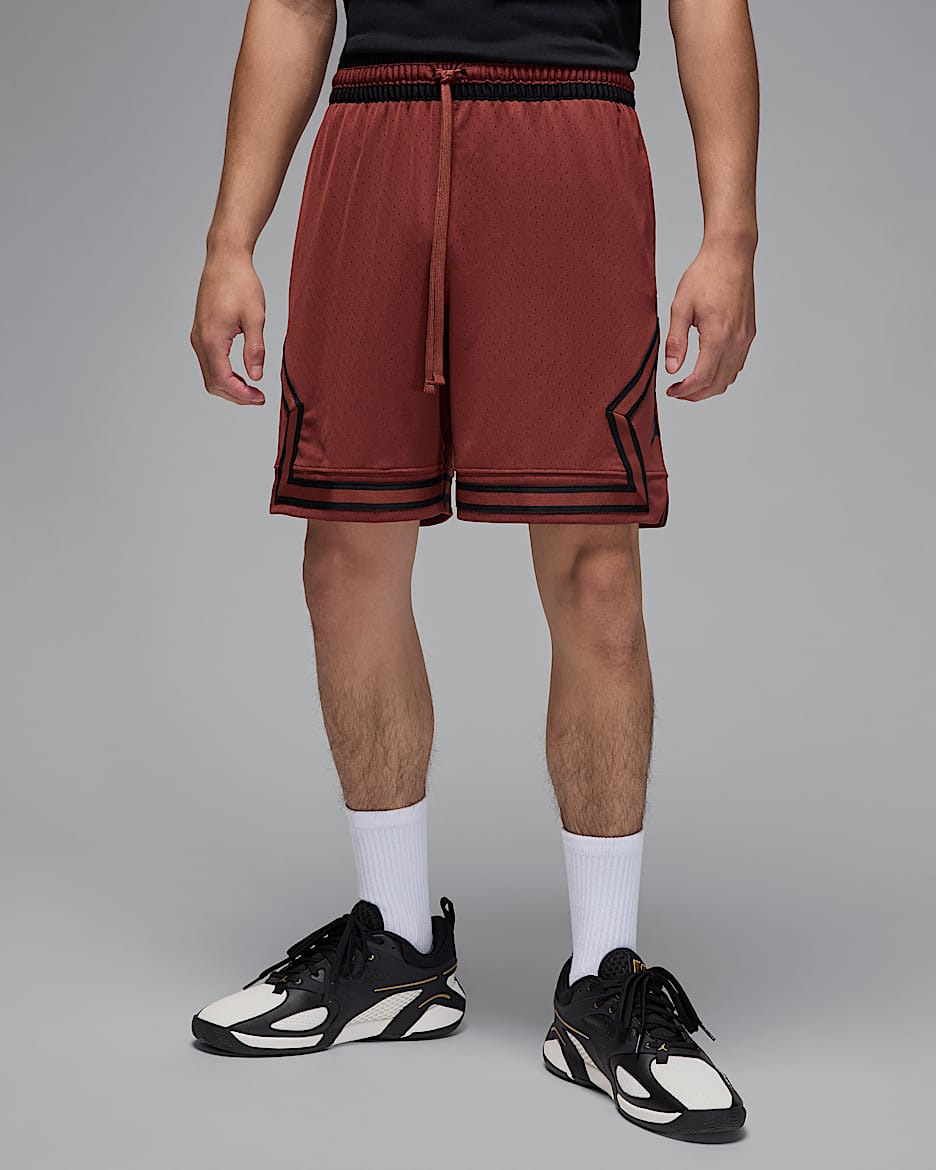 Jordan Sport 男款 Dri-FIT 網布 Diamond 短褲 - Dark Pony/黑色/黑色