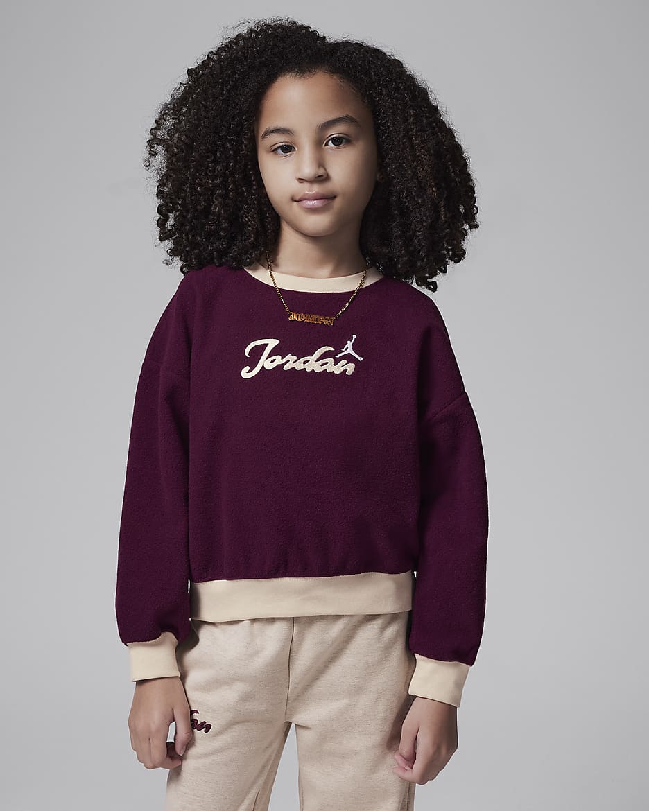 Jordan Little Kids' Meta-Enchantment Cozy Crew - Bordeaux