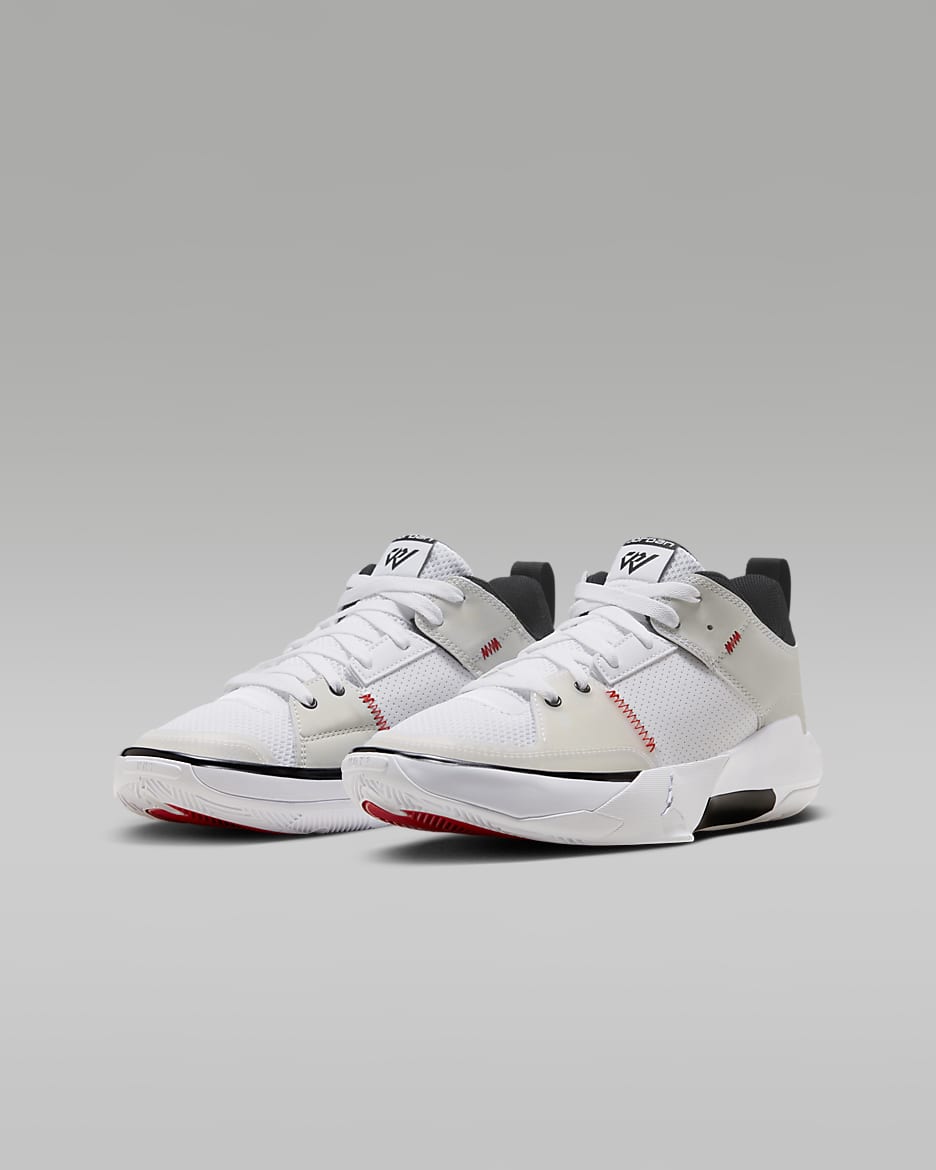 Jordan One Take 5 Schuh für ältere Kinder - Weiß/Schwarz/University Red