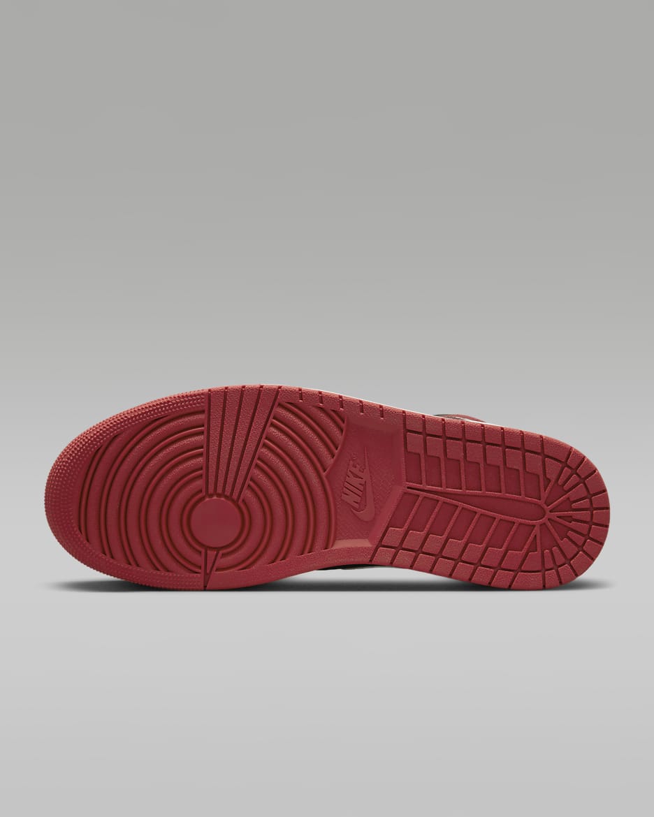 Air Jordan 1 Mid Men's Shoes - Black/Gym Red/White