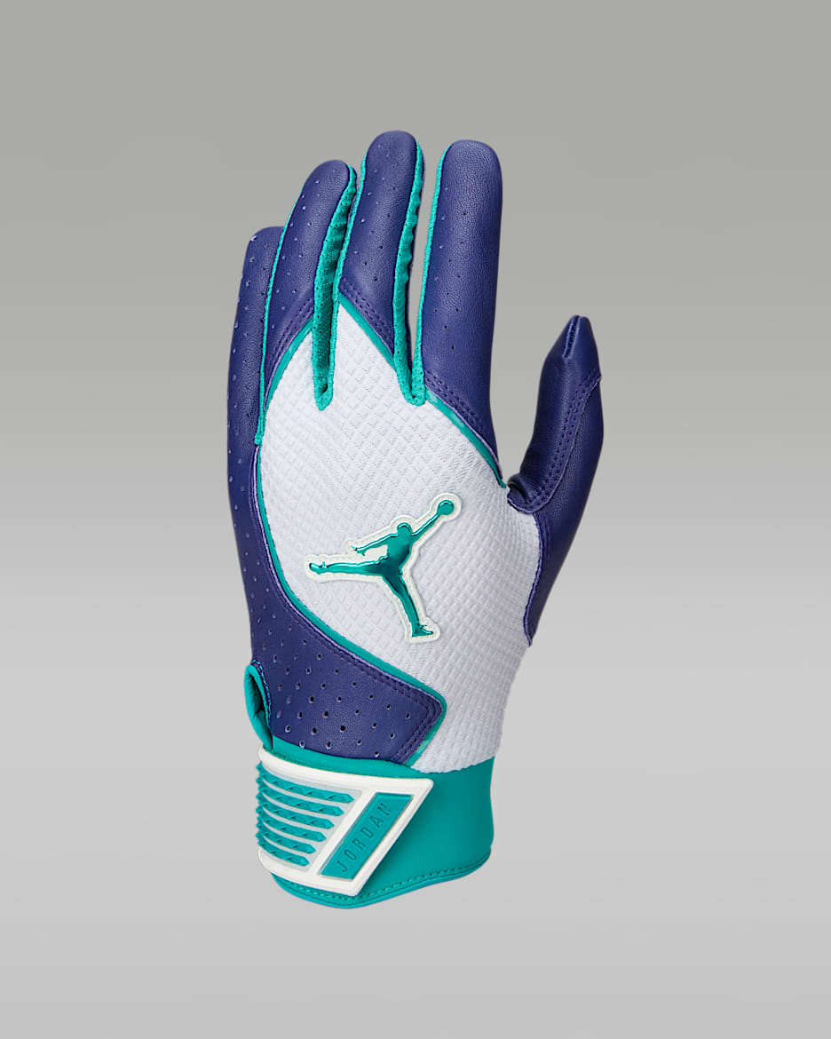 Jordan Fly Elite Batting Gloves (1 Pair) - Grape Ice/White/New Emerald