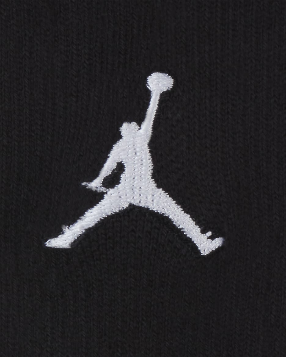 Jordan Flight Crew Basketball Socks - Black/White