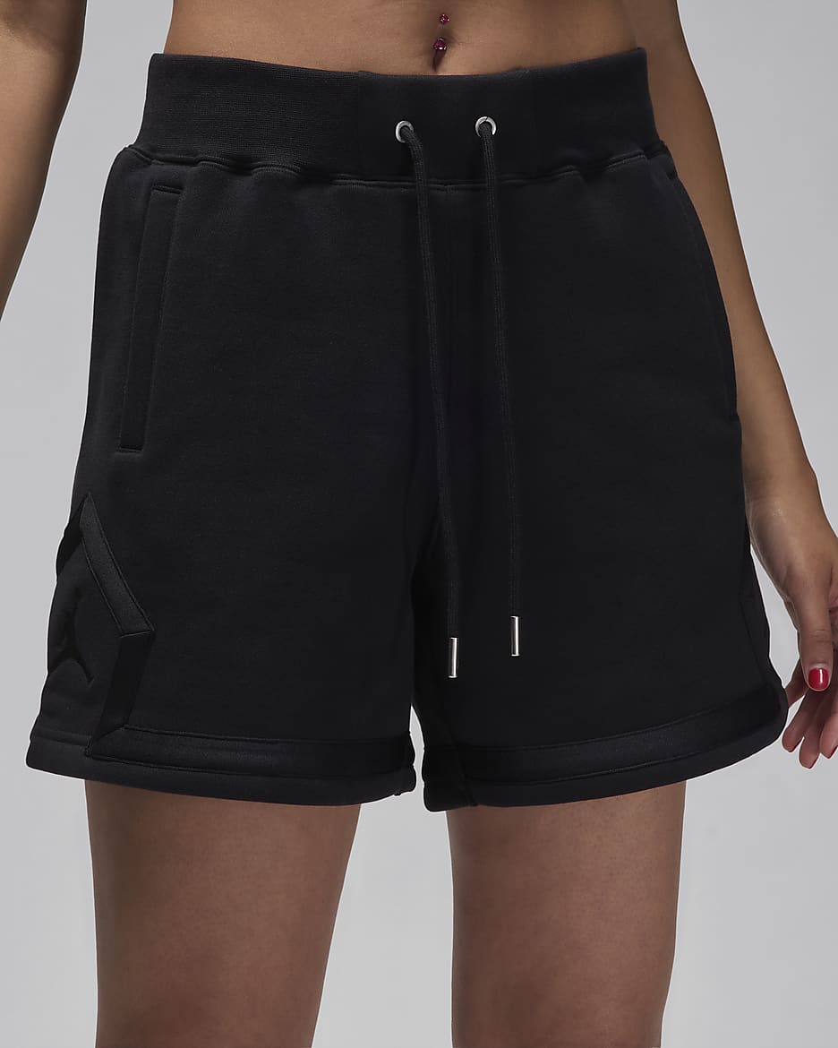 Jordan Flight Fleece Women's Diamond Shorts - Black/Off Noir