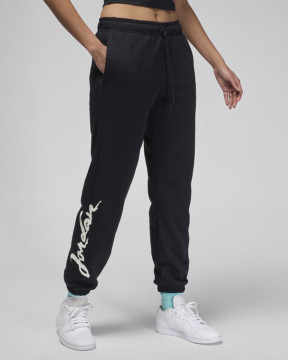 Jordan Brooklyn Fleece Women's Graphic Trousers - Black/Sail