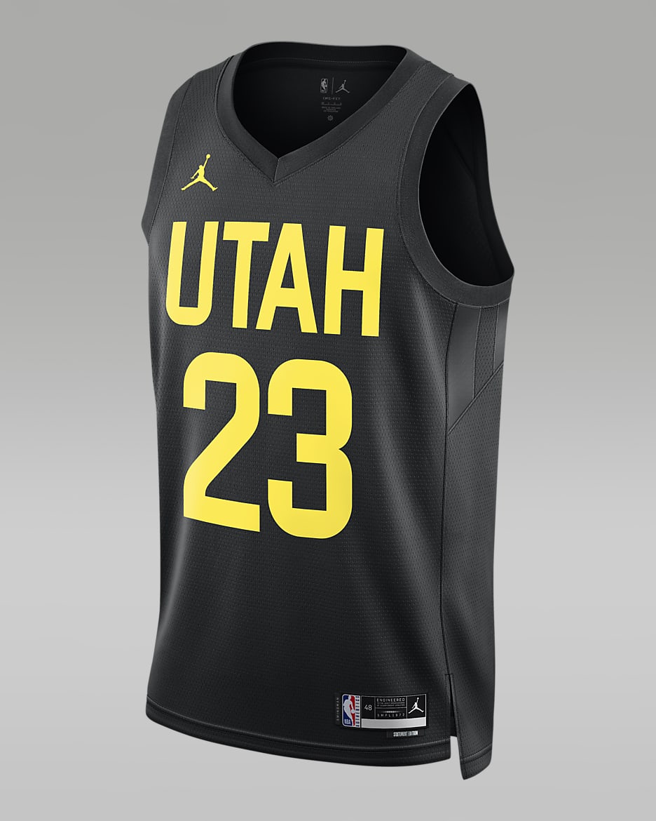 Jersey Jordan Dri-FIT de la NBA Swingman para hombre Utah Jazz Statement Edition - Negro