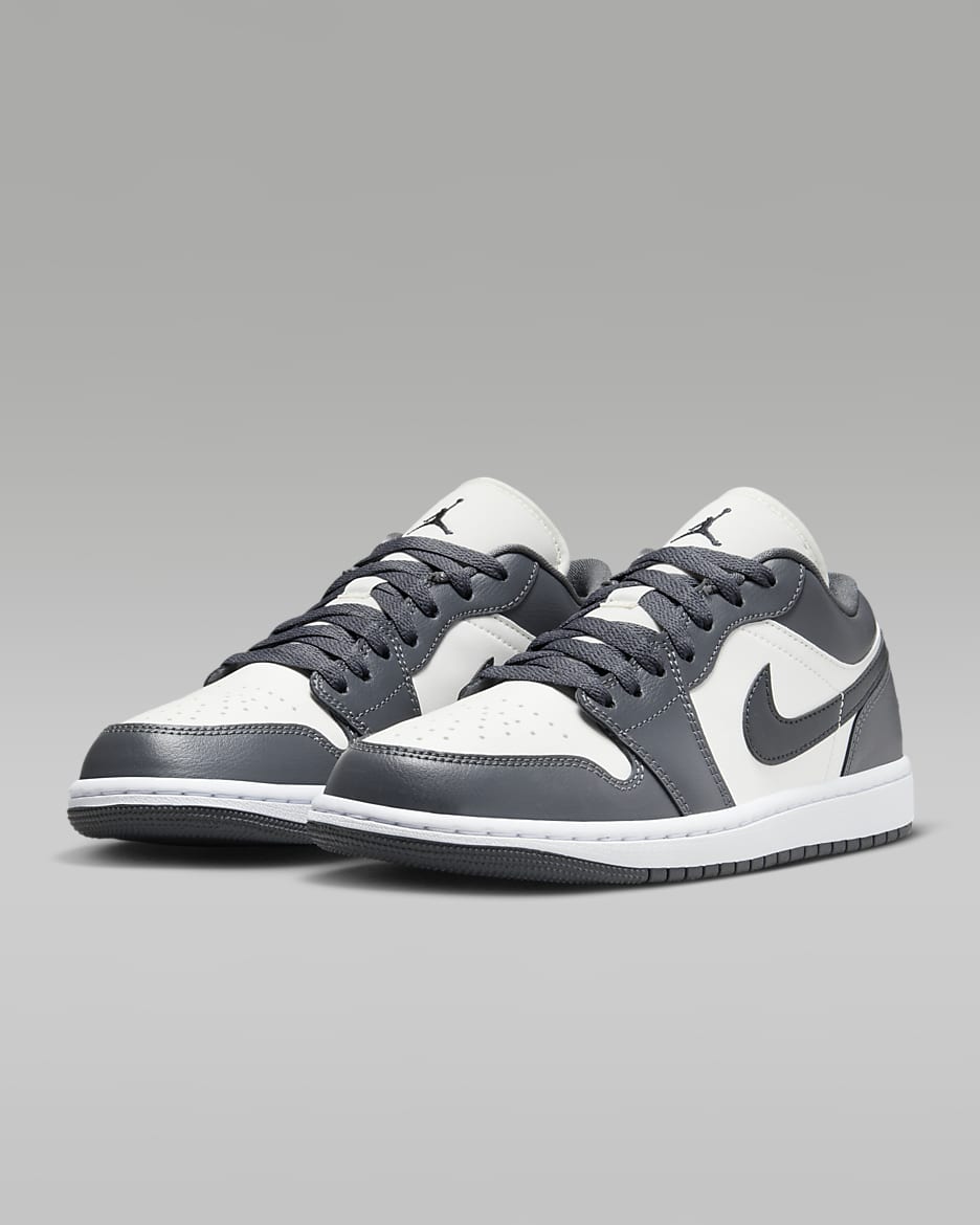 Air Jordan 1 Low Women's Shoes - Sail/Dark Grey/White/Off Noir