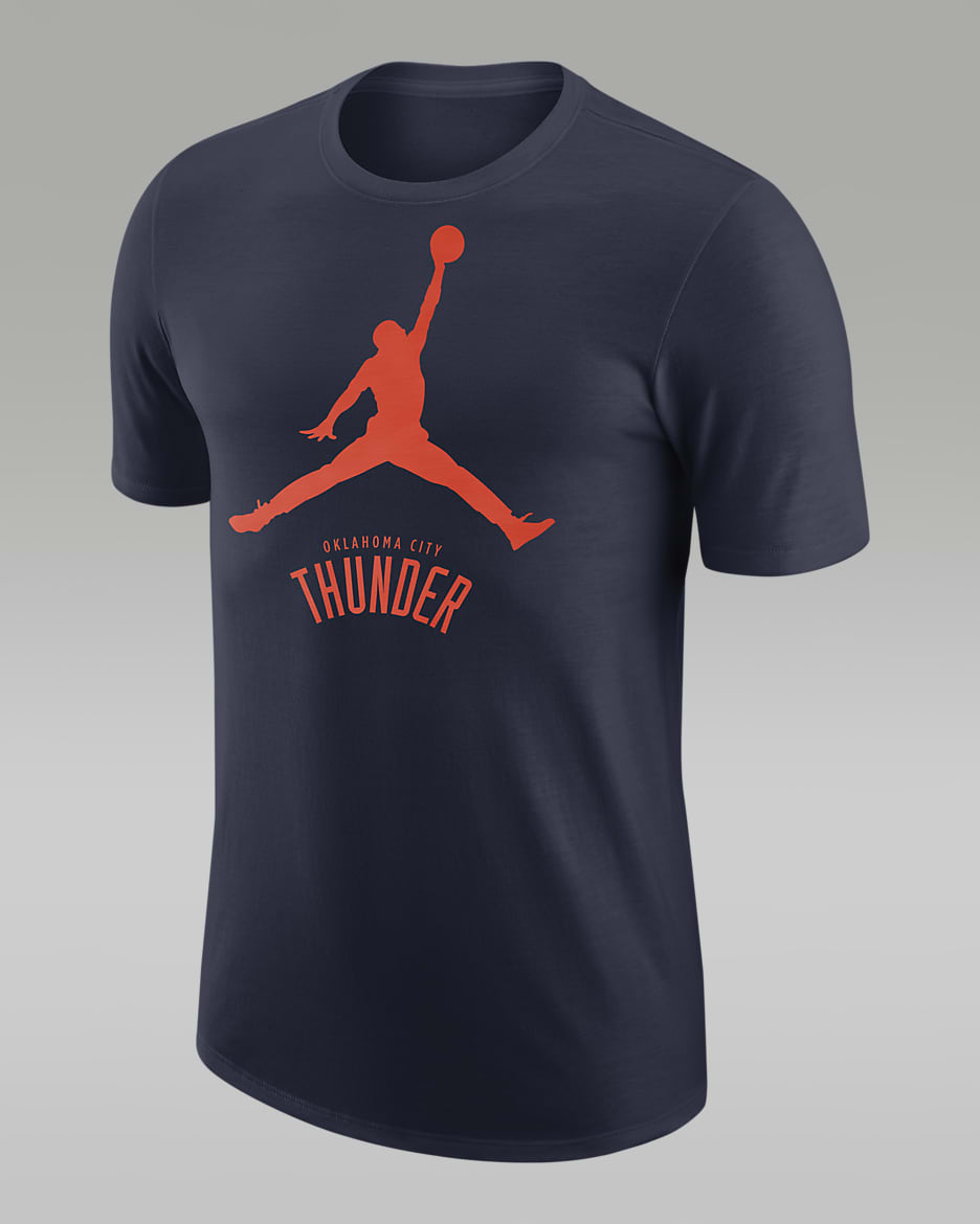 Playera Jordan NBA para hombre Oklahoma City Thunder Essential - Azul marino universitario