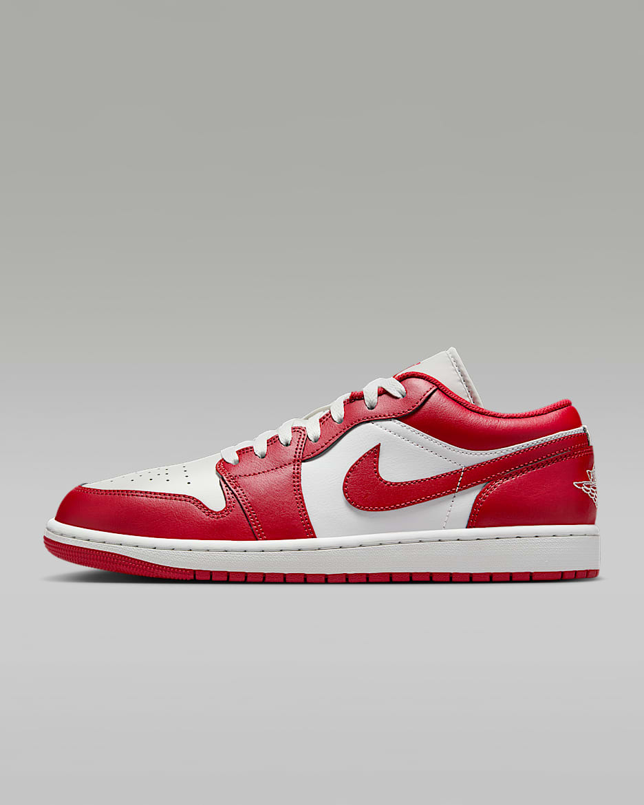Pánské boty Air Jordan 1 Low - Summit White/Summit White/Varsity Red
