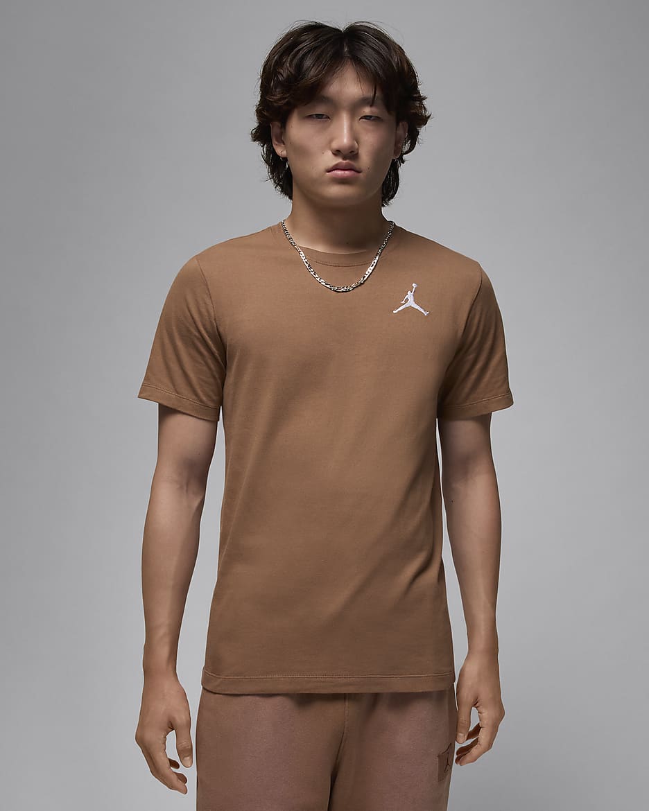 Ανδρικό κοντομάνικο T-Shirt Jordan Jumpman - Archaeo Brown/Λευκό