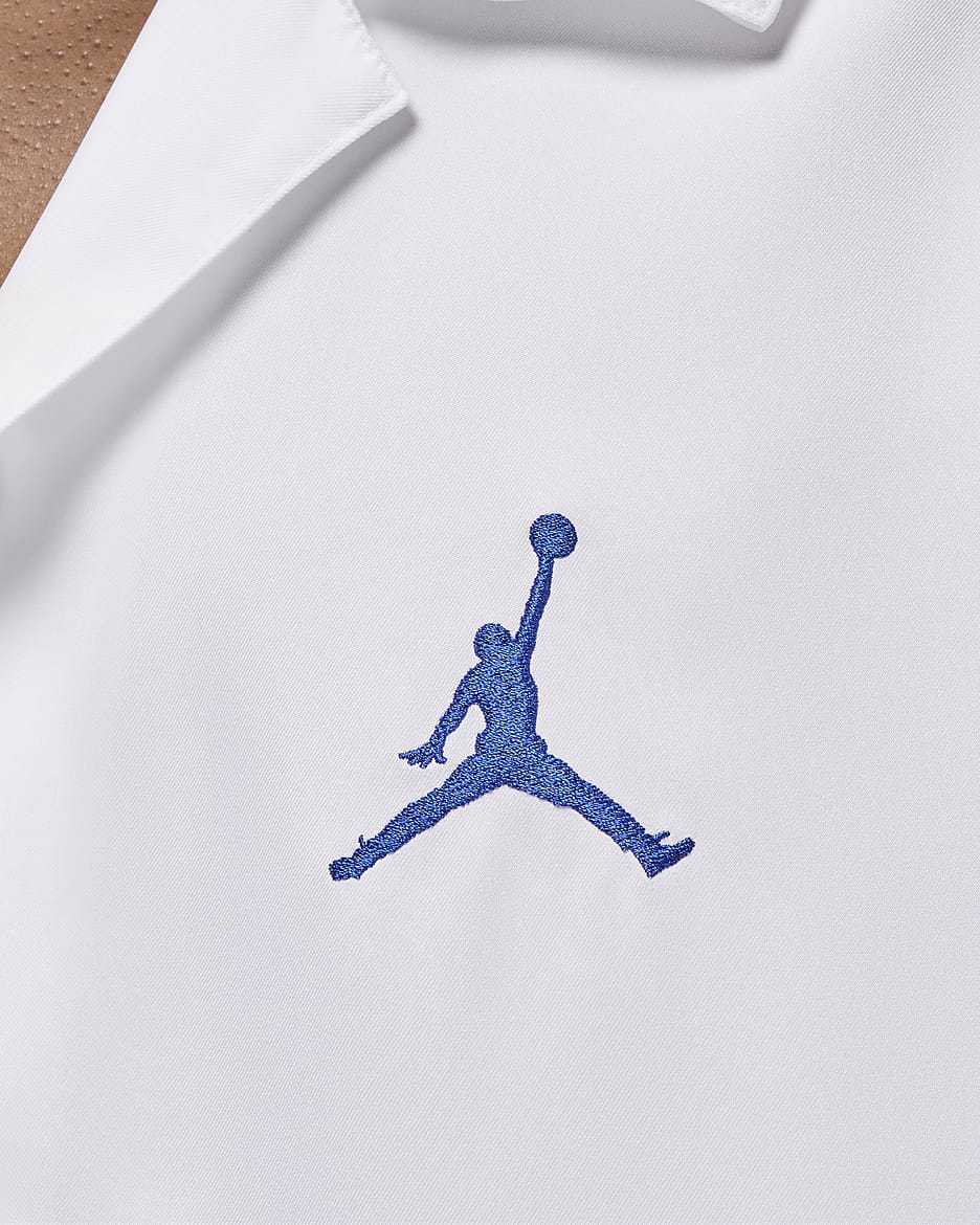 Jordan Sport x Fédération Française de Basketball-opvarmningstrøje til mænd - hvid/Old Royal