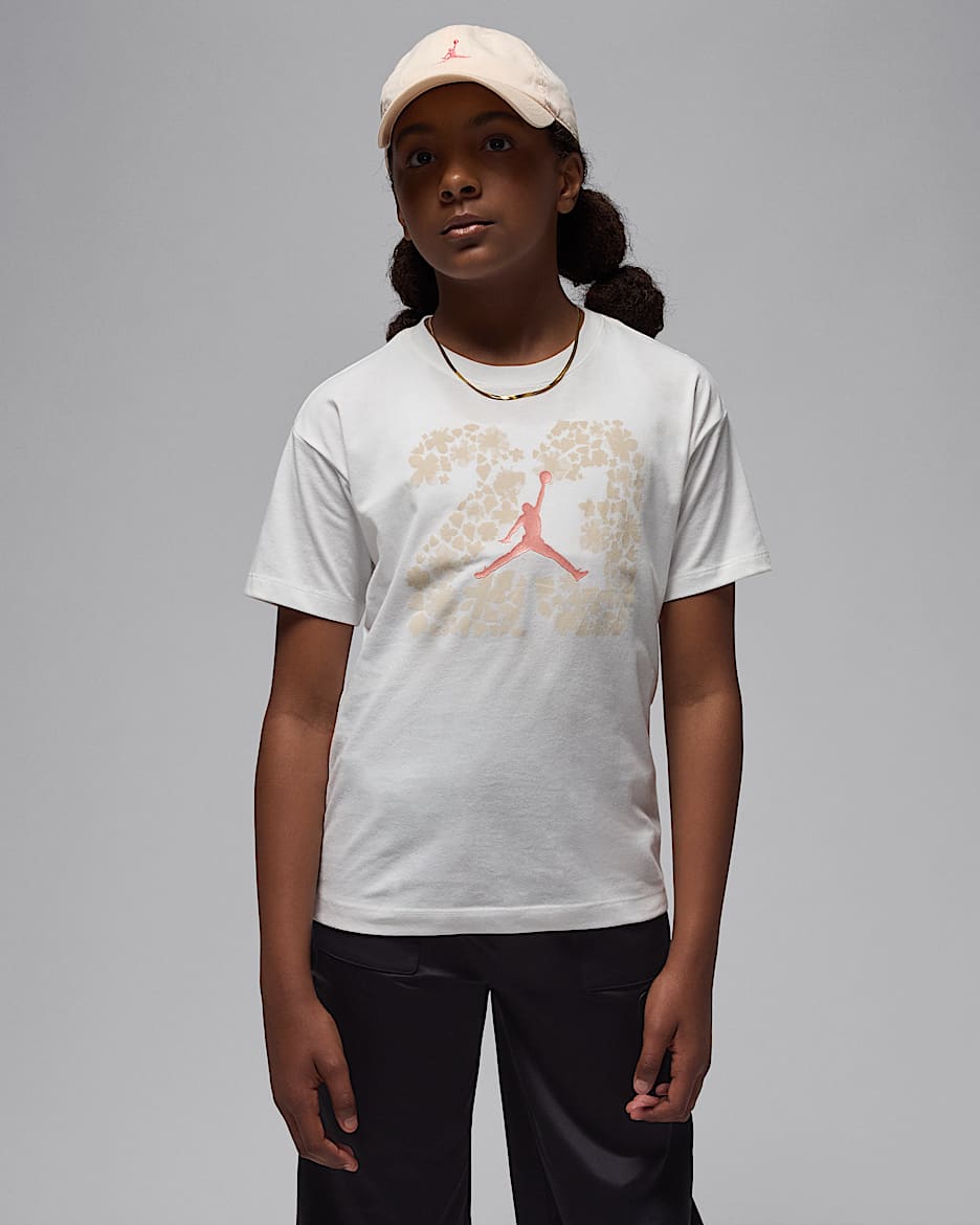 ジョーダン ジュニア 23 フローラル Tシャツ - セイル