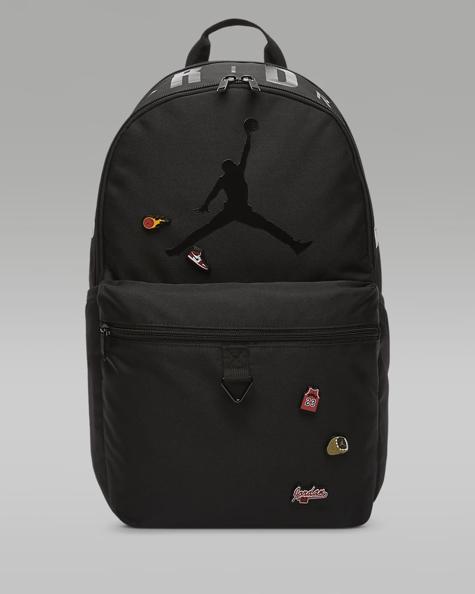Jordan Rubber Pin Backpack (23L) - Black