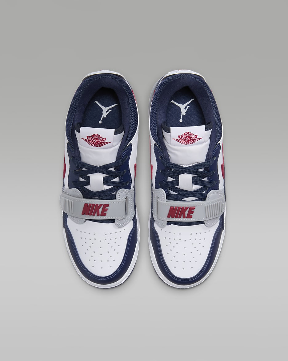 Bota Air Jordan Legacy 312 Low pro větší děti - Bílá/Midnight Navy/Wolf Grey/Varsity Red