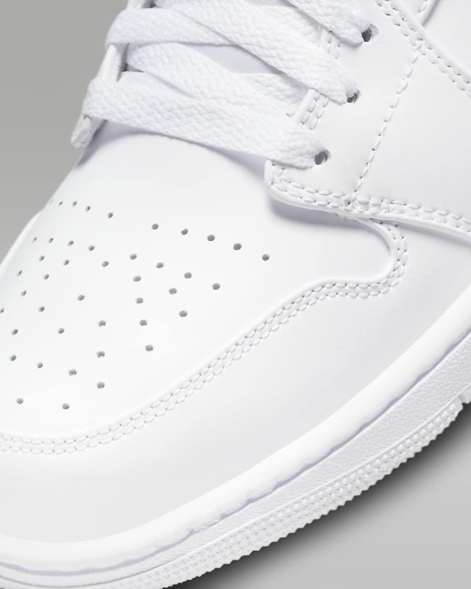 Scarpa Air Jordan 1 Mid - Bianco/Bianco/Bianco