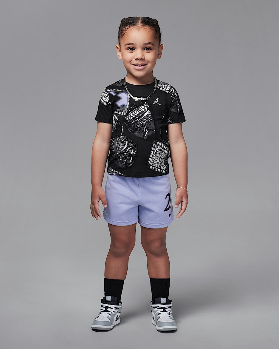 Conjunto de 2 piezas de shorts MVP Ring infantil Jordan - Índigo neblina