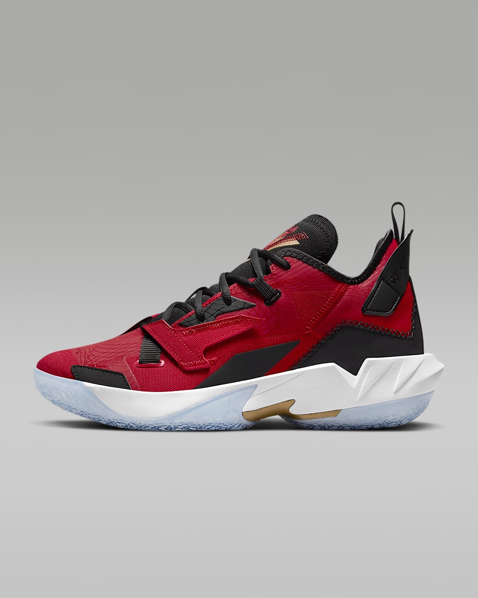 Jordan 'Why Not?' Calzado de básquetbol Zer0.4 - Rojo universitario/Negro/Blanco/Oro metalizado