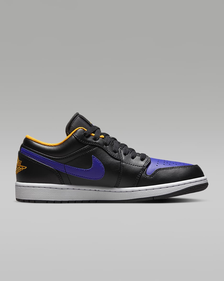 Air Jordan 1 低筒男鞋 - 黑色/Taxi/Dark Concord