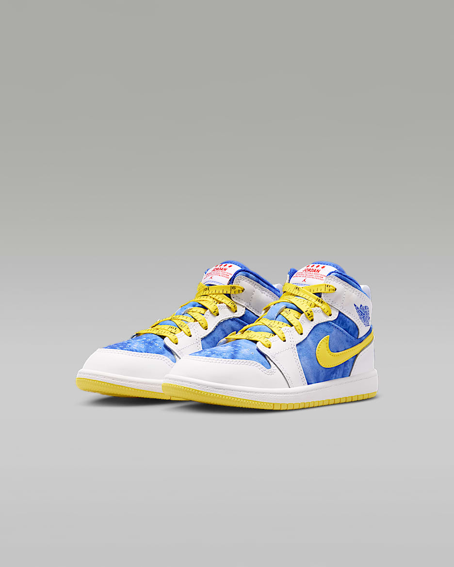 Jordan 1 Mid Sneaker School Little Kids' Shoes