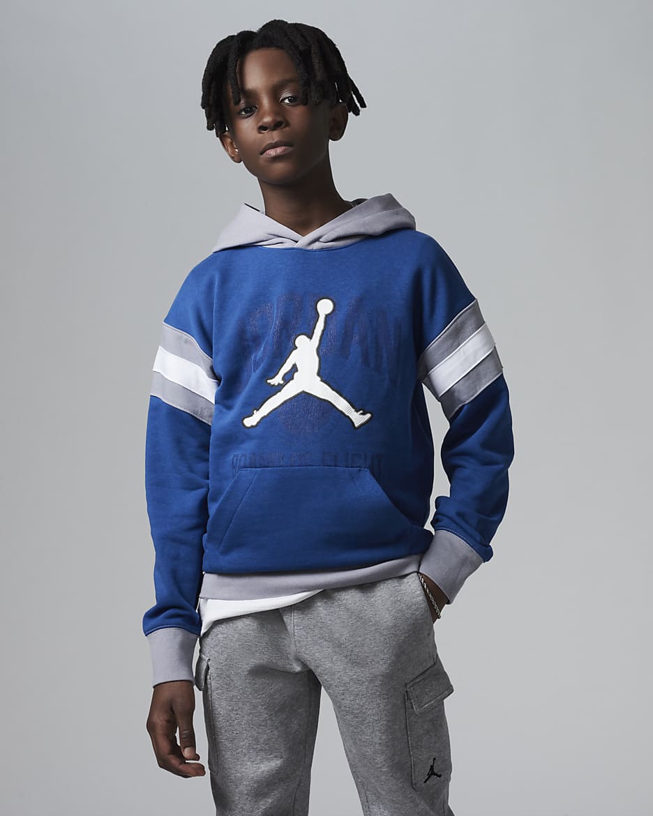 Sudadera con gorro para niños talla grande Jordan Gym 23 Pullover Hoodie - Azul genuino
